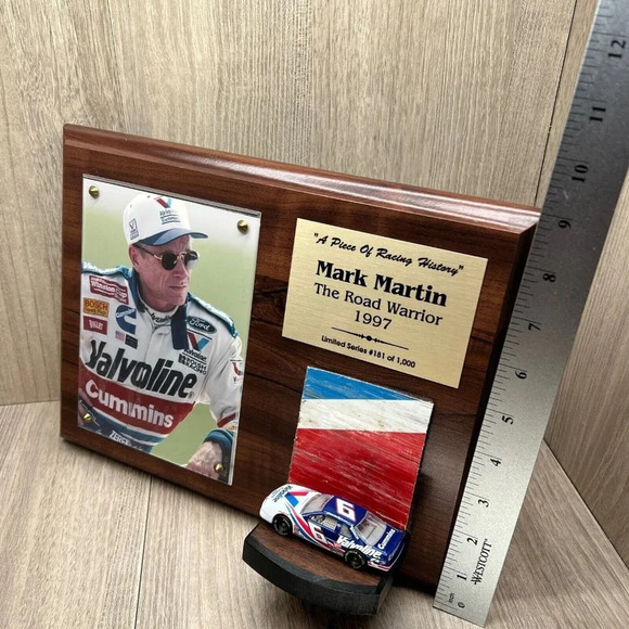TELSTARR Mark Martin 1997 The Road Warrior Plaque NASCAR Racing 181 of 1000 - Picture 5 of 9